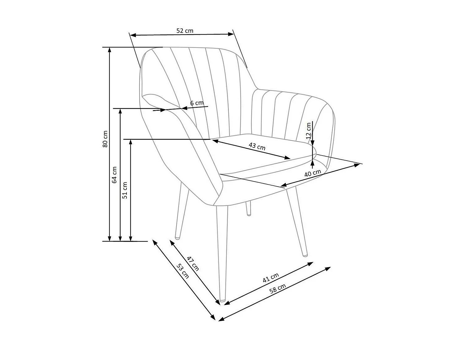Sedia K429/Tessuto/Verde