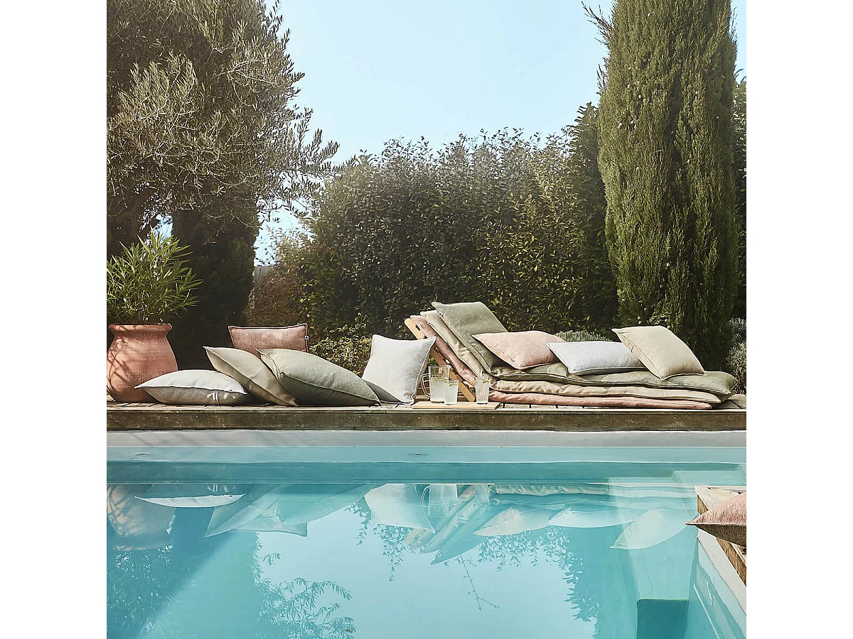 PRIMROSE - Coussin Bain de Soleil 70x190 Déhoussable Tissu Déperlant Vert