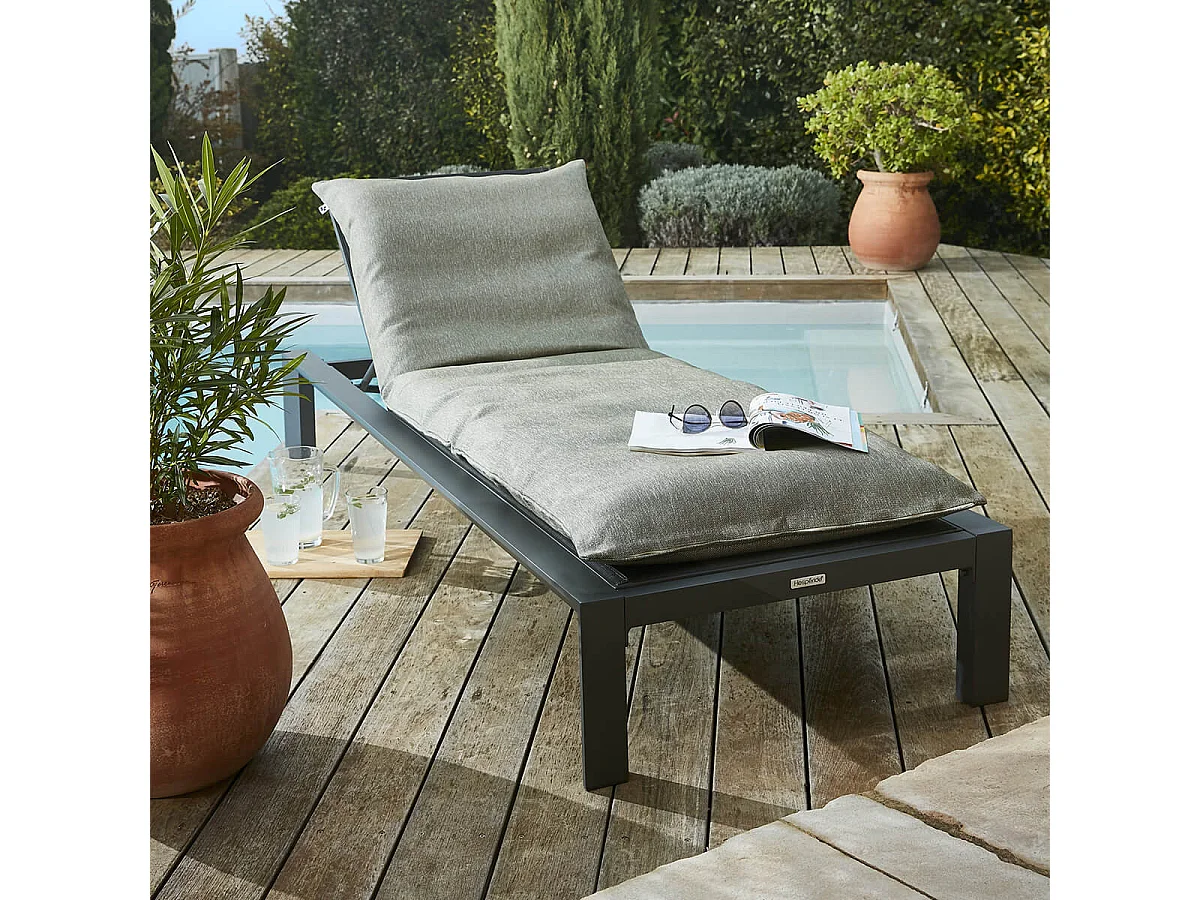 PRIMROSE - Coussin Bain de Soleil 70x190 Déhoussable Tissu Déperlant Vert