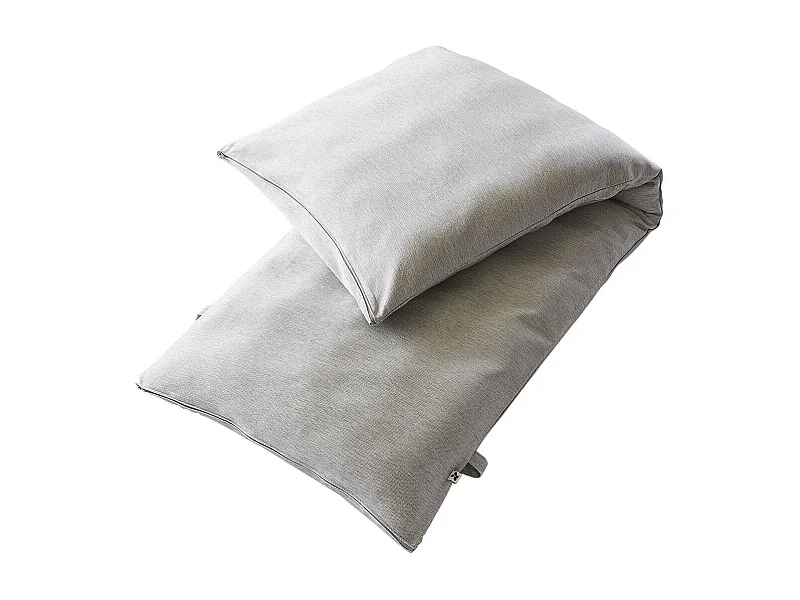 PRIMROSE - Coussin Bain de Soleil 70x190 Déhoussable Tissu Déperlant Gris Galet