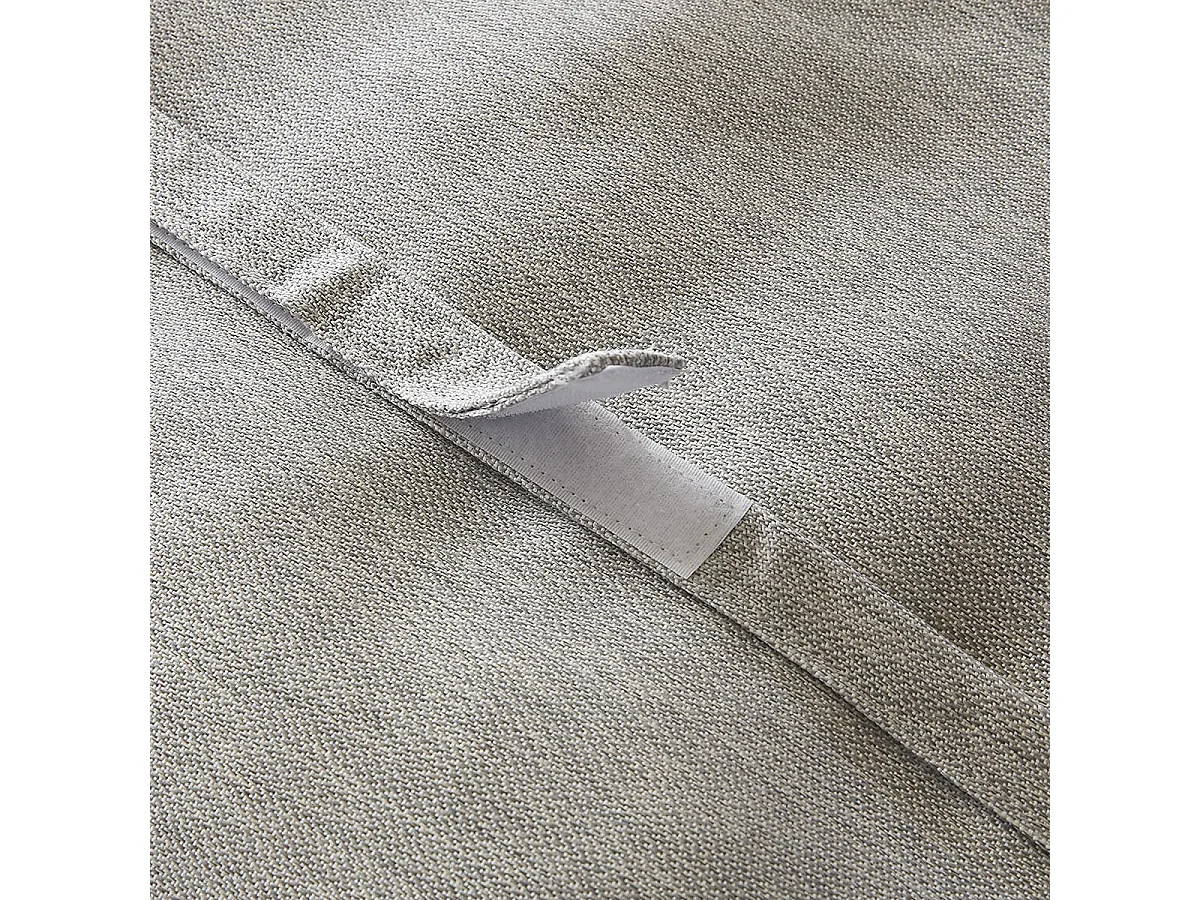 PRIMROSE - Coussin Bain de Soleil 70x190 Déhoussable Tissu Déperlant Gris Galet