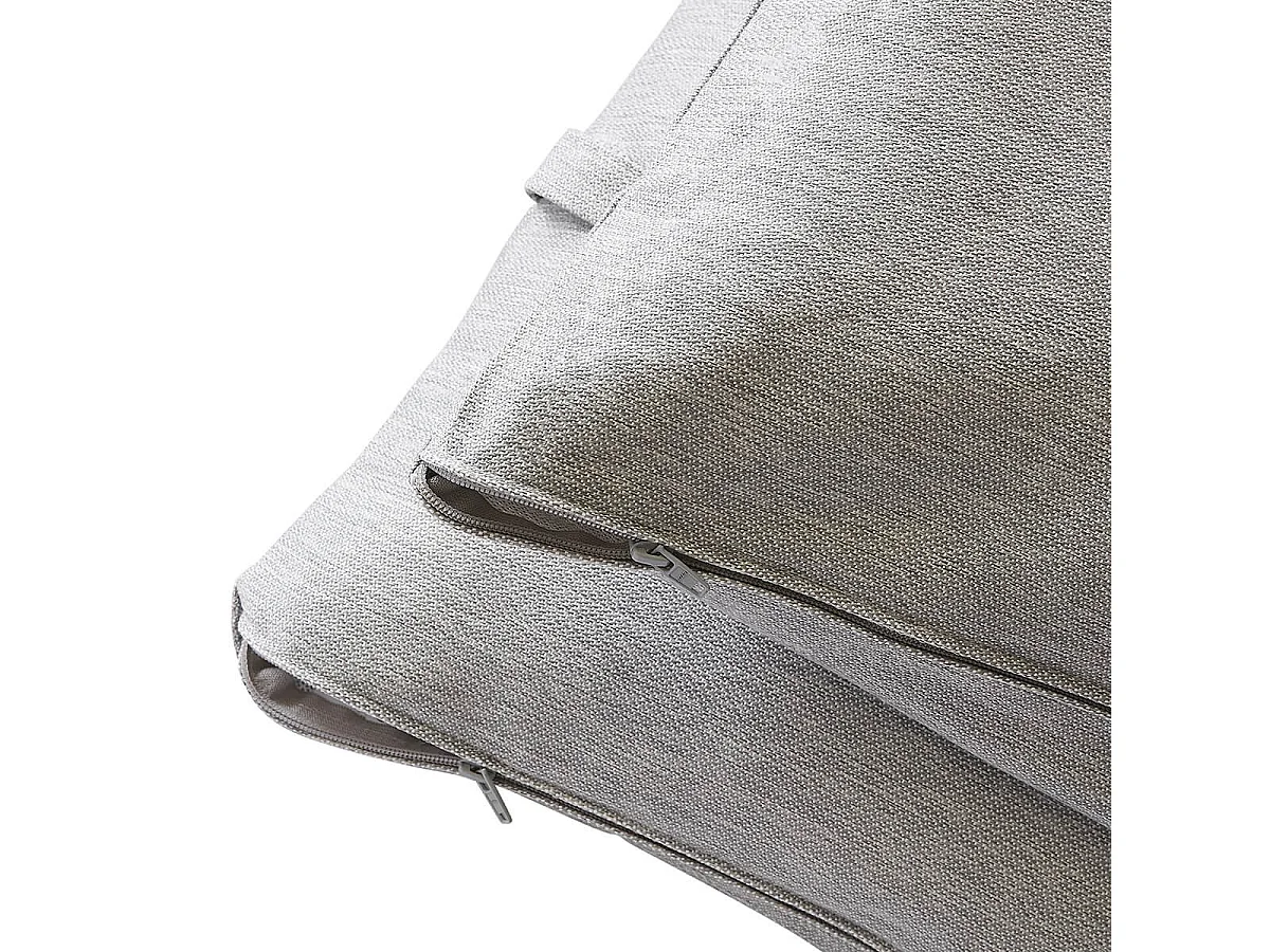 PRIMROSE - Coussin Bain de Soleil 70x190 Déhoussable Tissu Déperlant Gris Galet