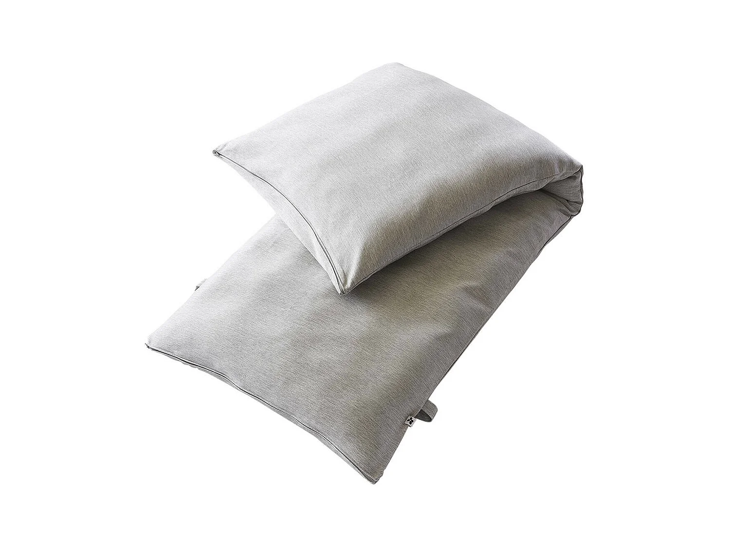 PRIMROSE - Coussin Bain de Soleil 70x190 Déhoussable Tissu Déperlant Gris Galet