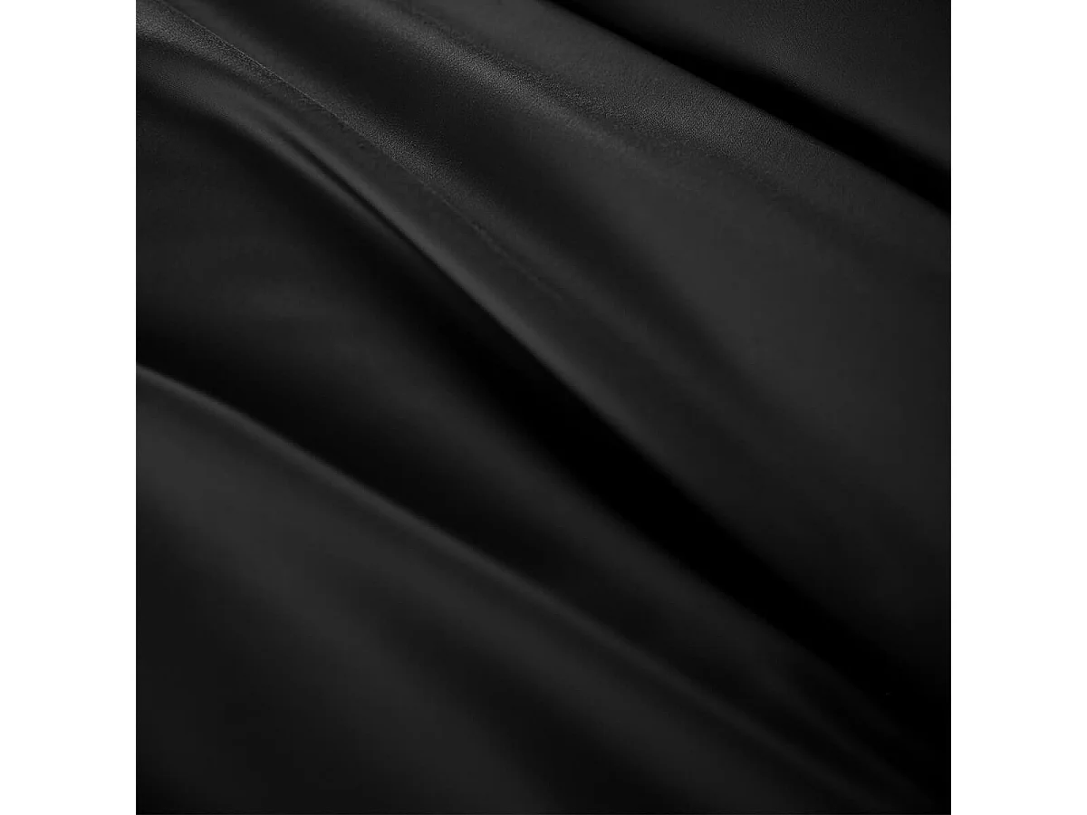 DALIA - Housse de Couette 240x220cm 100 % Viscose de Bambou Noire