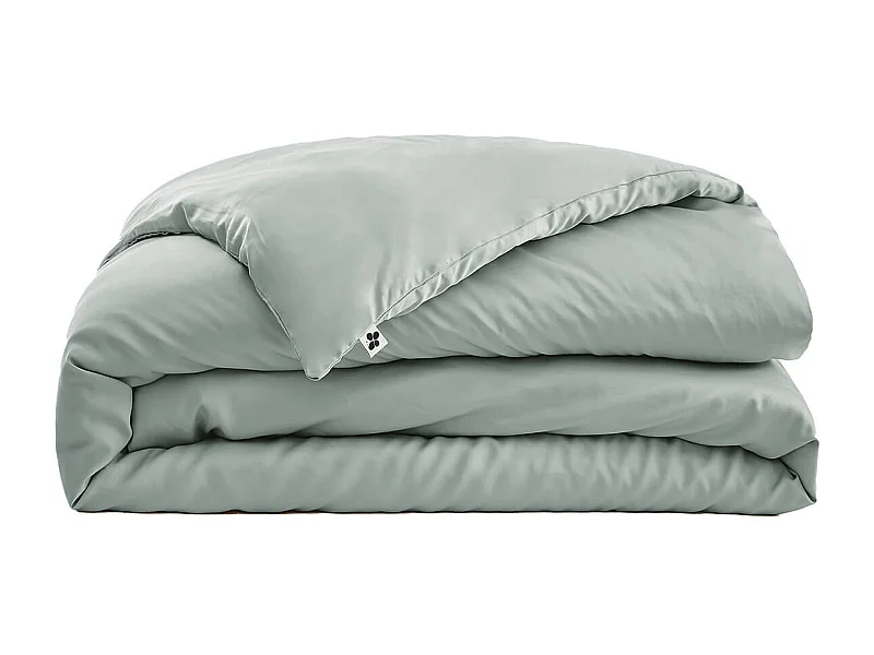 DALIA - Housse de Couette 260x240cm 100 % Viscose de Bambou Vert d'Eau