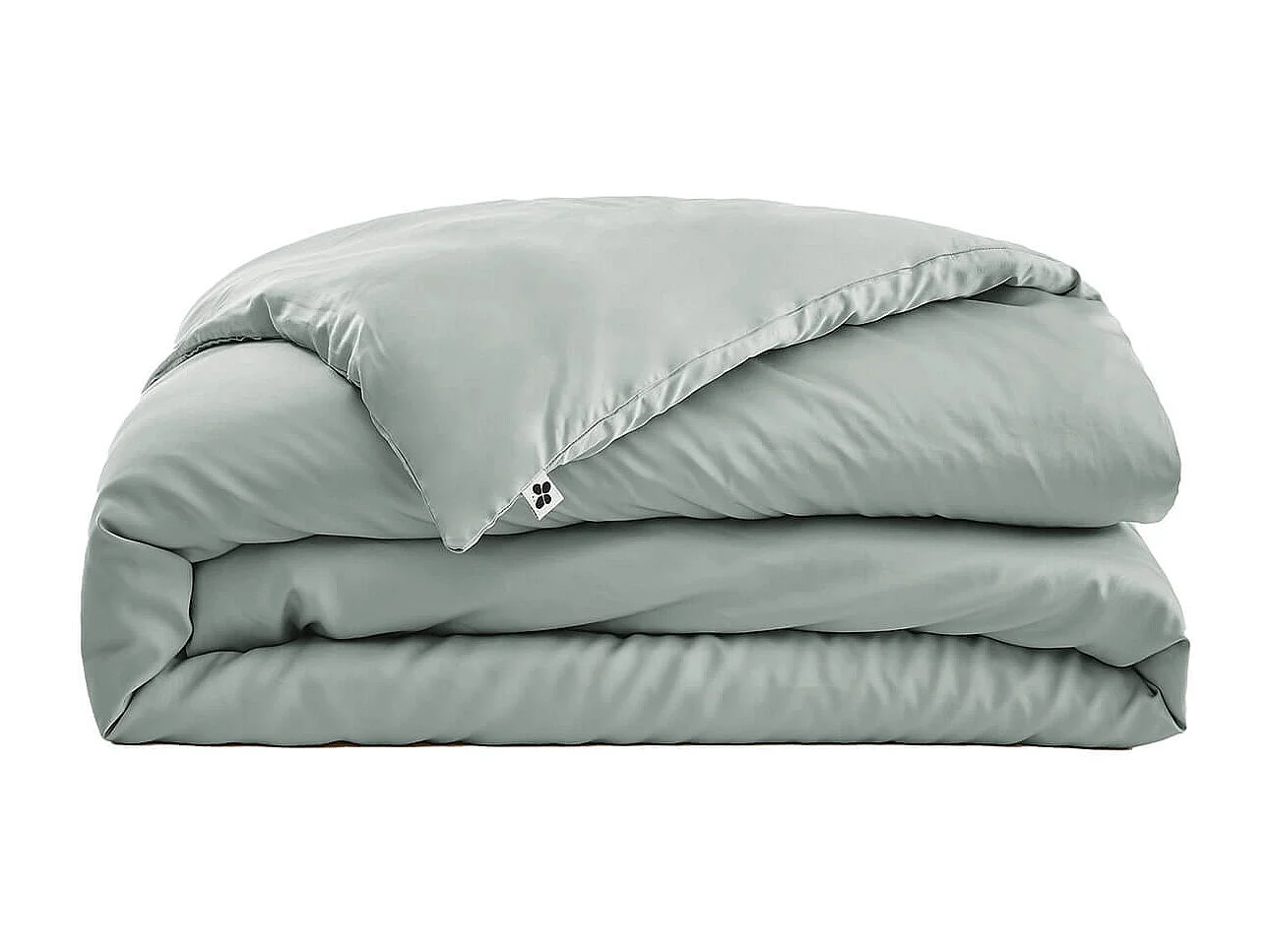 DALIA - Housse de Couette 260x240cm 100 % Viscose de Bambou Vert d'Eau