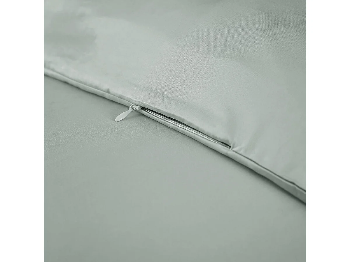 DALIA - Housse de Couette 240x220cm 100 % Viscose de Bambou Vert d'Eau