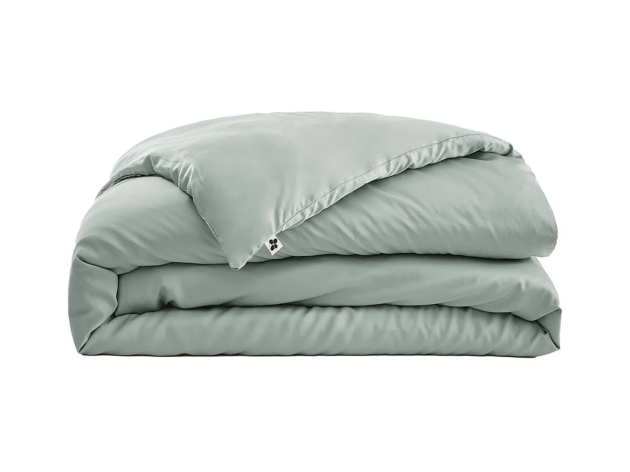 DALIA - Housse de Couette 240x220cm 100 % Viscose de Bambou Vert d'Eau