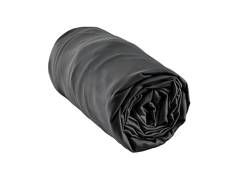 DALIA - Drap Housse 180x200cm 100 % Viscose de Bambou Noire