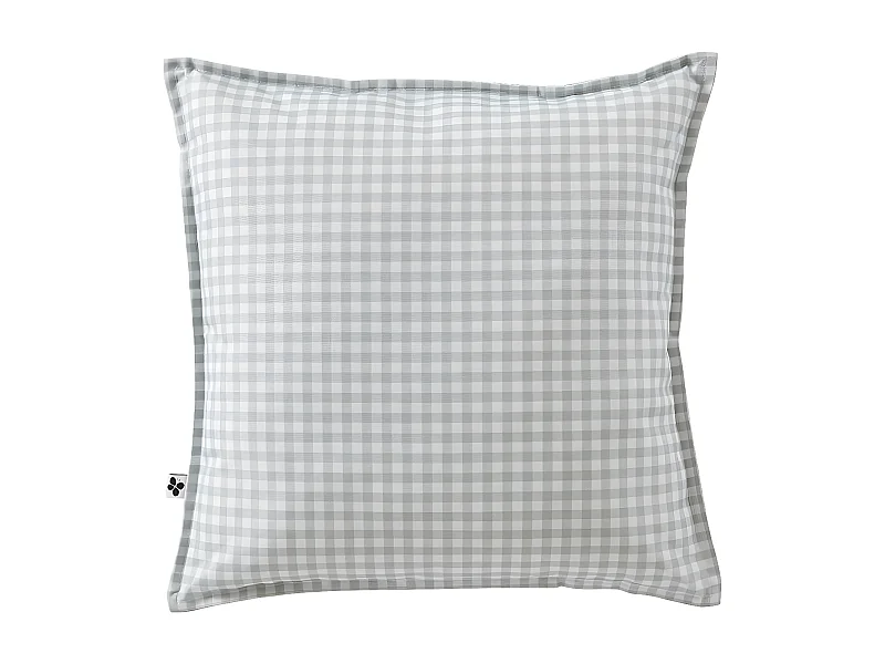 ABELIA - Coussin 45x45 Déhoussable Tissu Déperlant Motif Vichy
