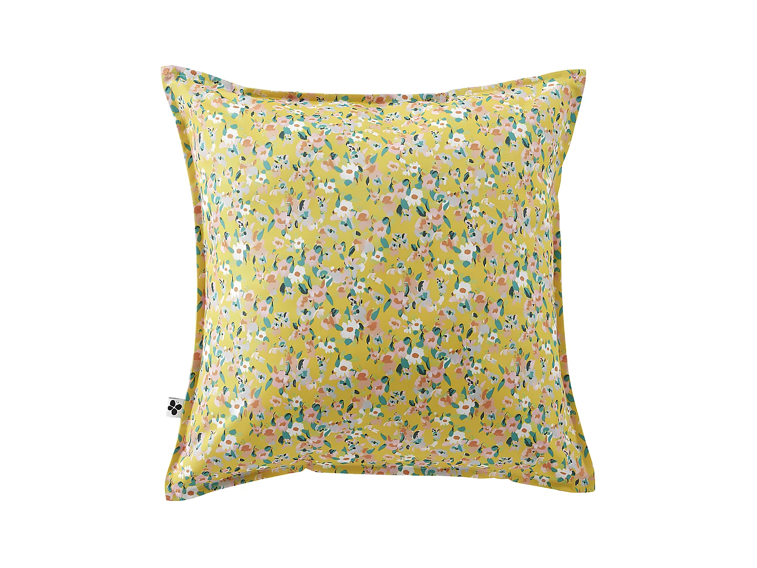 AZALÉE - Coussin 60x60 Déhoussable Tissu Déperlant Motif Fleuri