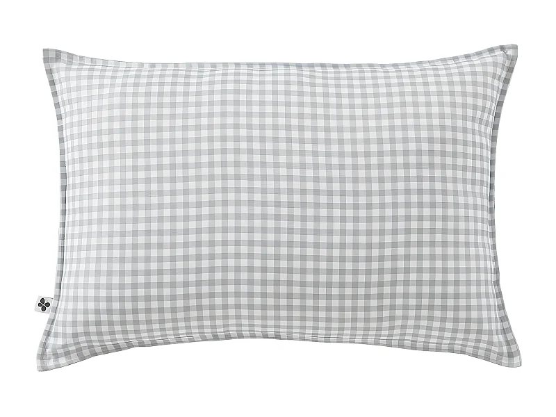 ABELIA - Coussin 45x60 Déhoussable Tissu Déperlant Motif Vichy