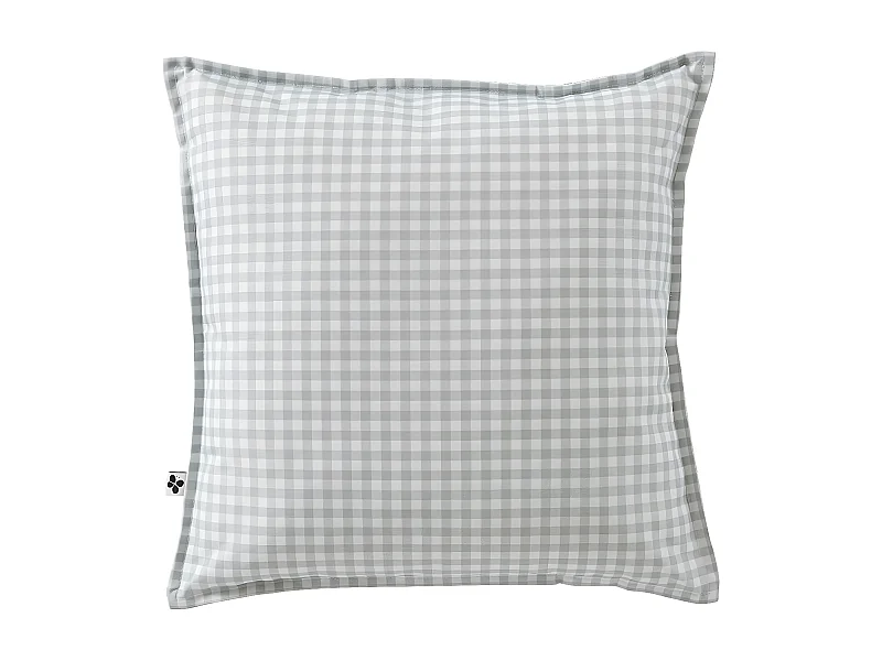 ABELIA - Coussin 60x60 Déhoussable Tissu Déperlant Motif Vichy