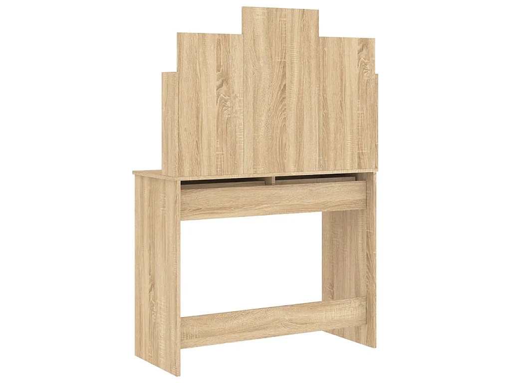 Coiffeuse avec miroir chêne sonoma 96x39x142 cm