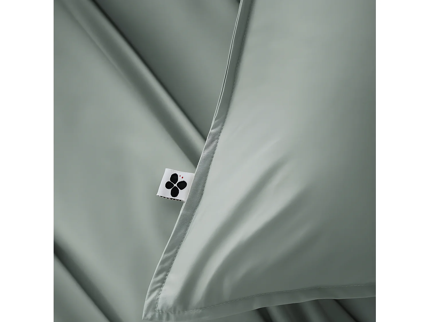 DALIA - Taie d'Oreiller 50x70cm 100 % Viscose de Bambou Vert d'Eau