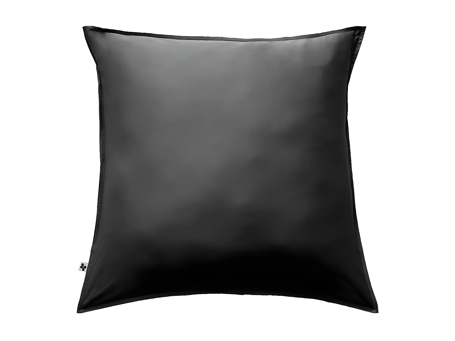 DALIA - Taie d'Oreiller 63x63cm 100 % Viscose de Bambou Noire