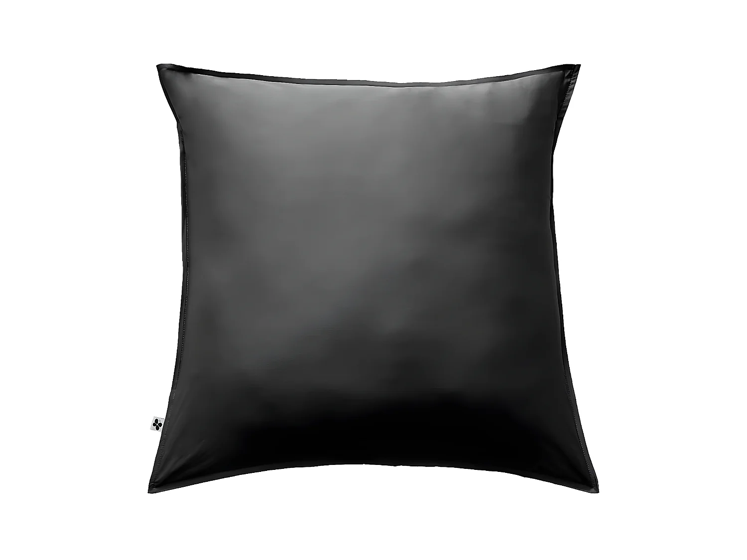 DALIA - Taie d'Oreiller 63x63cm 100 % Viscose de Bambou Noire