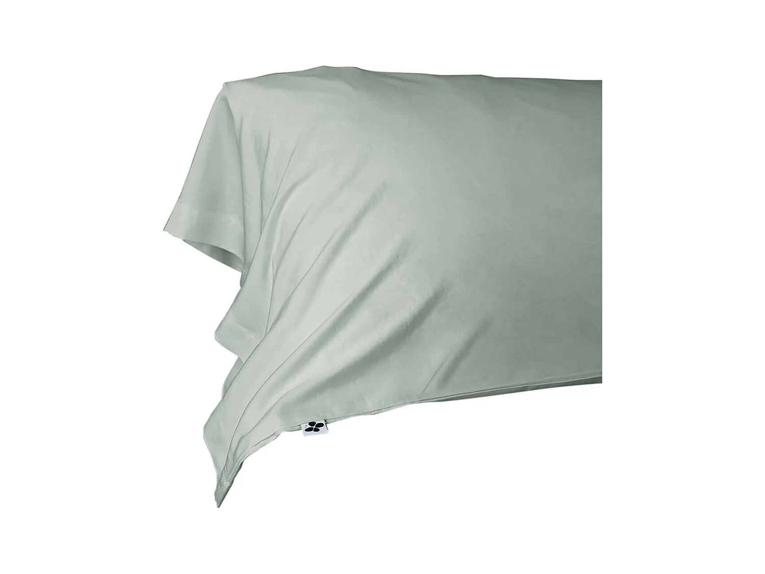 DALIA - Taie de Traversin 43x185cm 100 % Viscose de Bambou Vert d'Eau