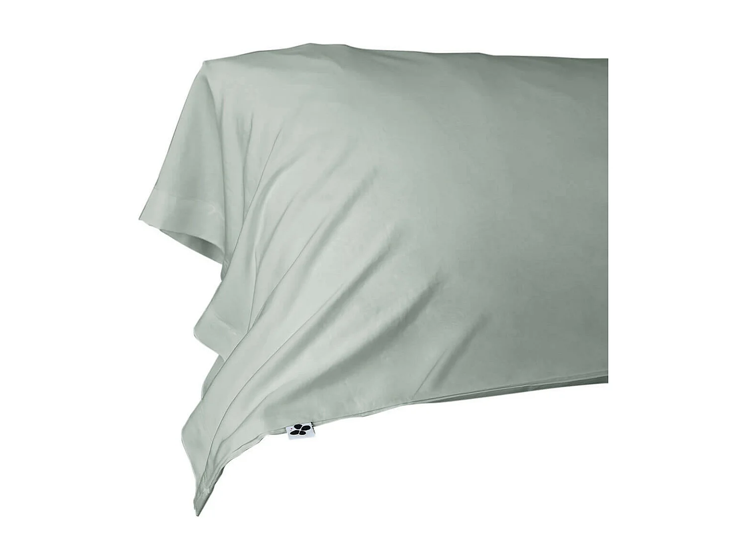 DALIA - Taie de Traversin 43x185cm 100 % Viscose de Bambou Vert d'Eau