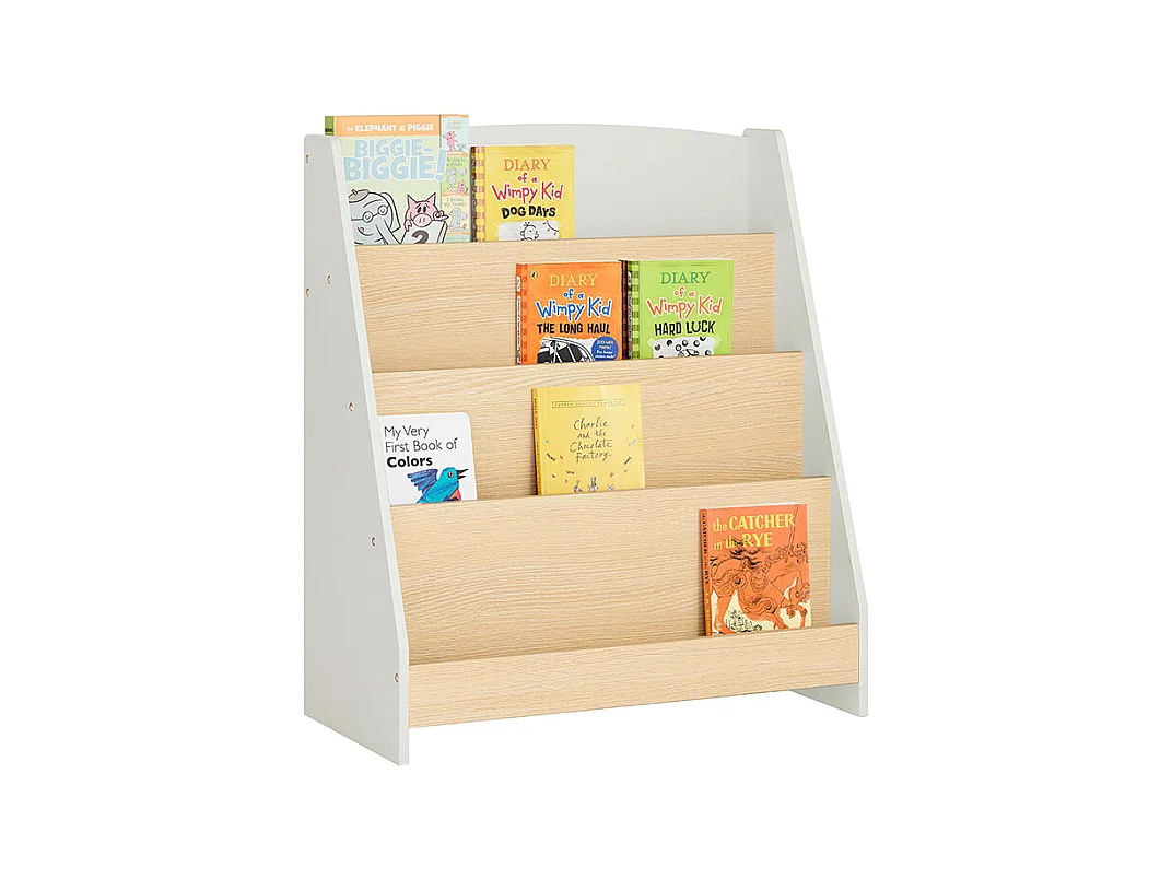 SoBuy KMB106-HG Bibliothèque Étagère à Livres pour Enfant, Livres pour Chambre d'enfant, Meuble Rangement Enfant