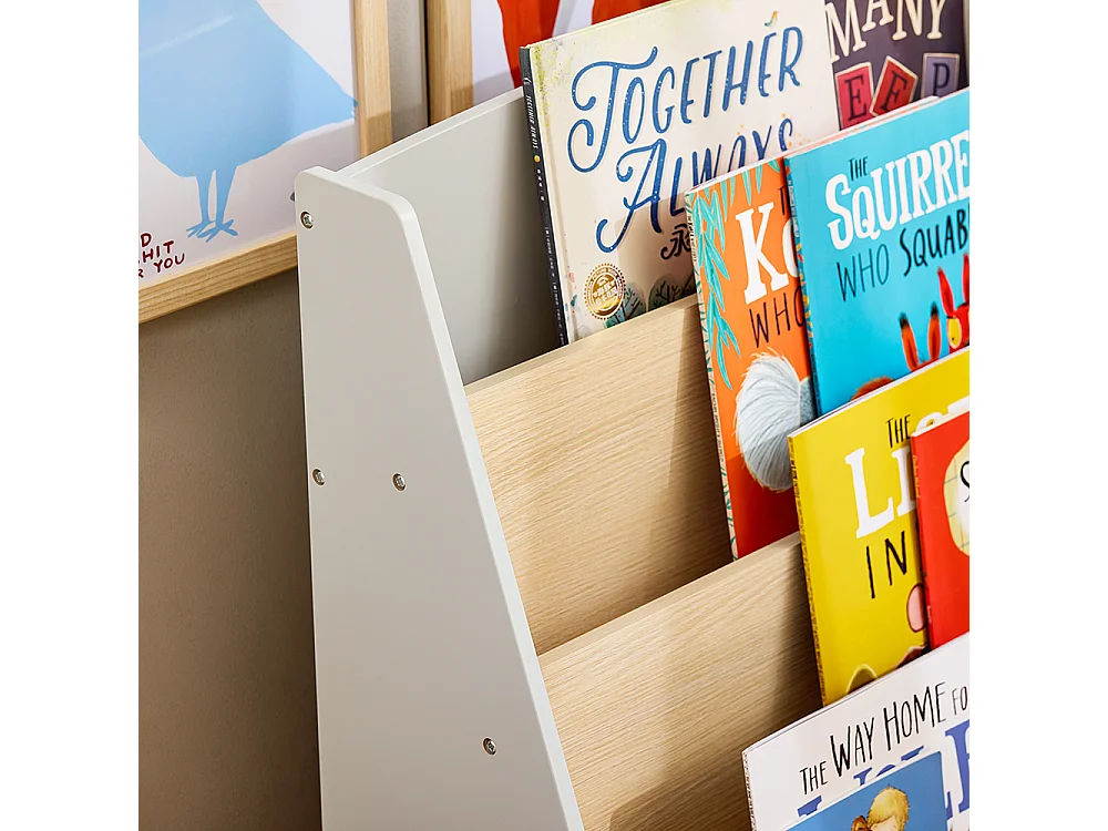 SoBuy KMB106-HG Bibliothèque Étagère à Livres pour Enfant, Livres pour Chambre d'enfant, Meuble Rangement Enfant