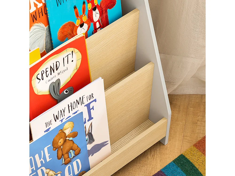 SoBuy KMB106-HG Bibliothèque Étagère à Livres pour Enfant, Livres pour Chambre d'enfant, Meuble Rangement Enfant