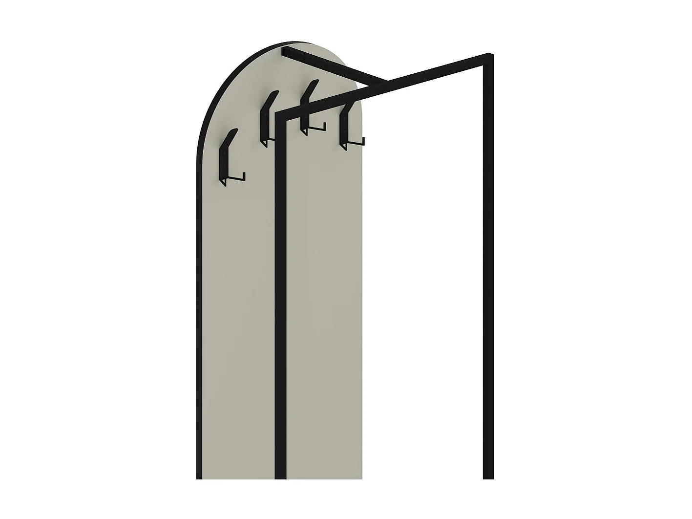 Wynsar - Meuble d'entrée 3 étagères en bois et métal H180cm - Vert amande