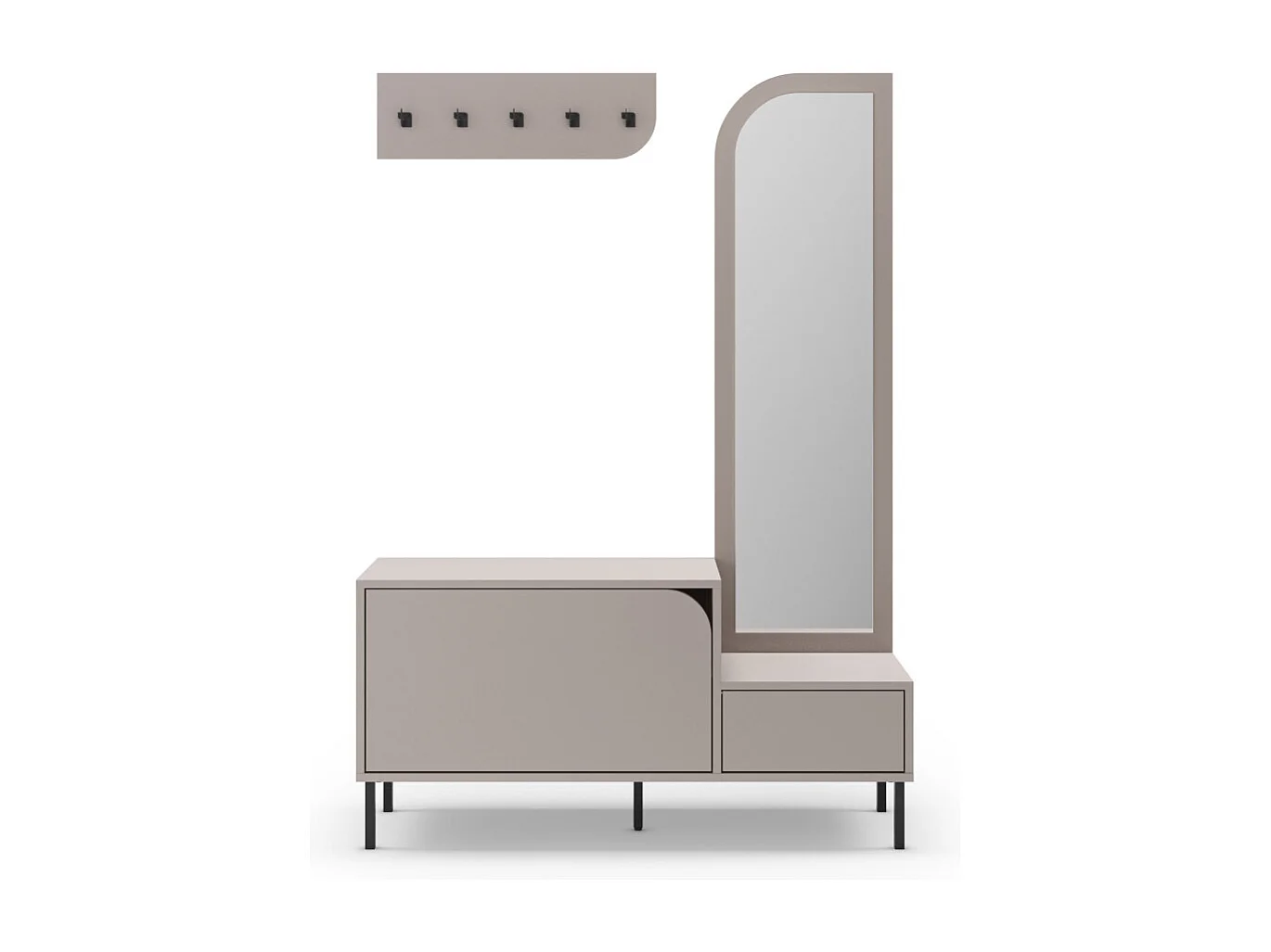 Schoenenkast Bea - 112x38.5x172cm - Beige