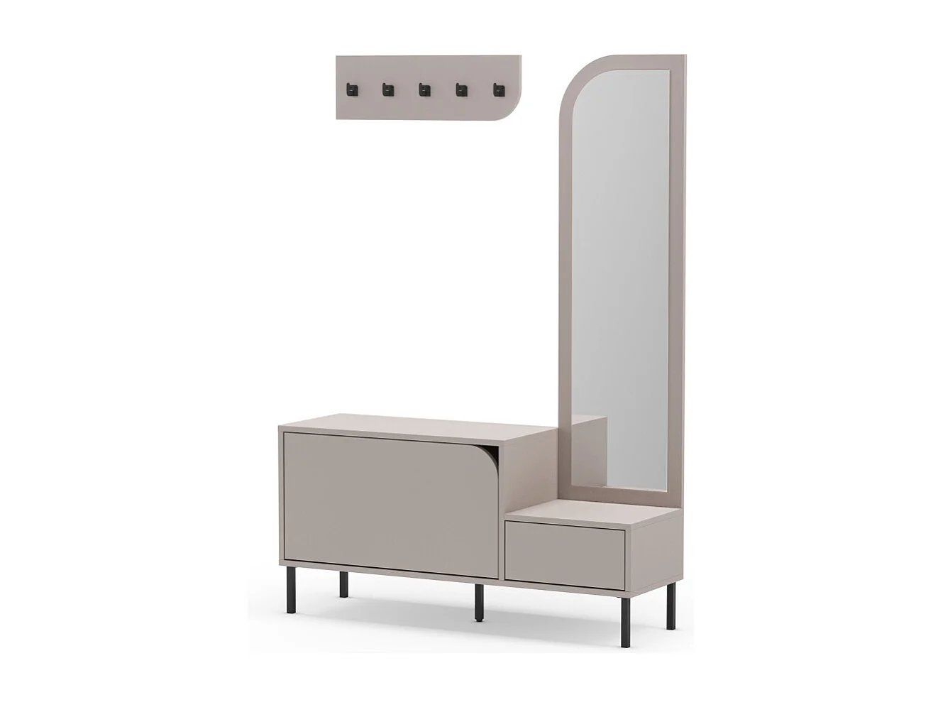 Schoenenkast Bea - 112x38.5x172cm - Beige