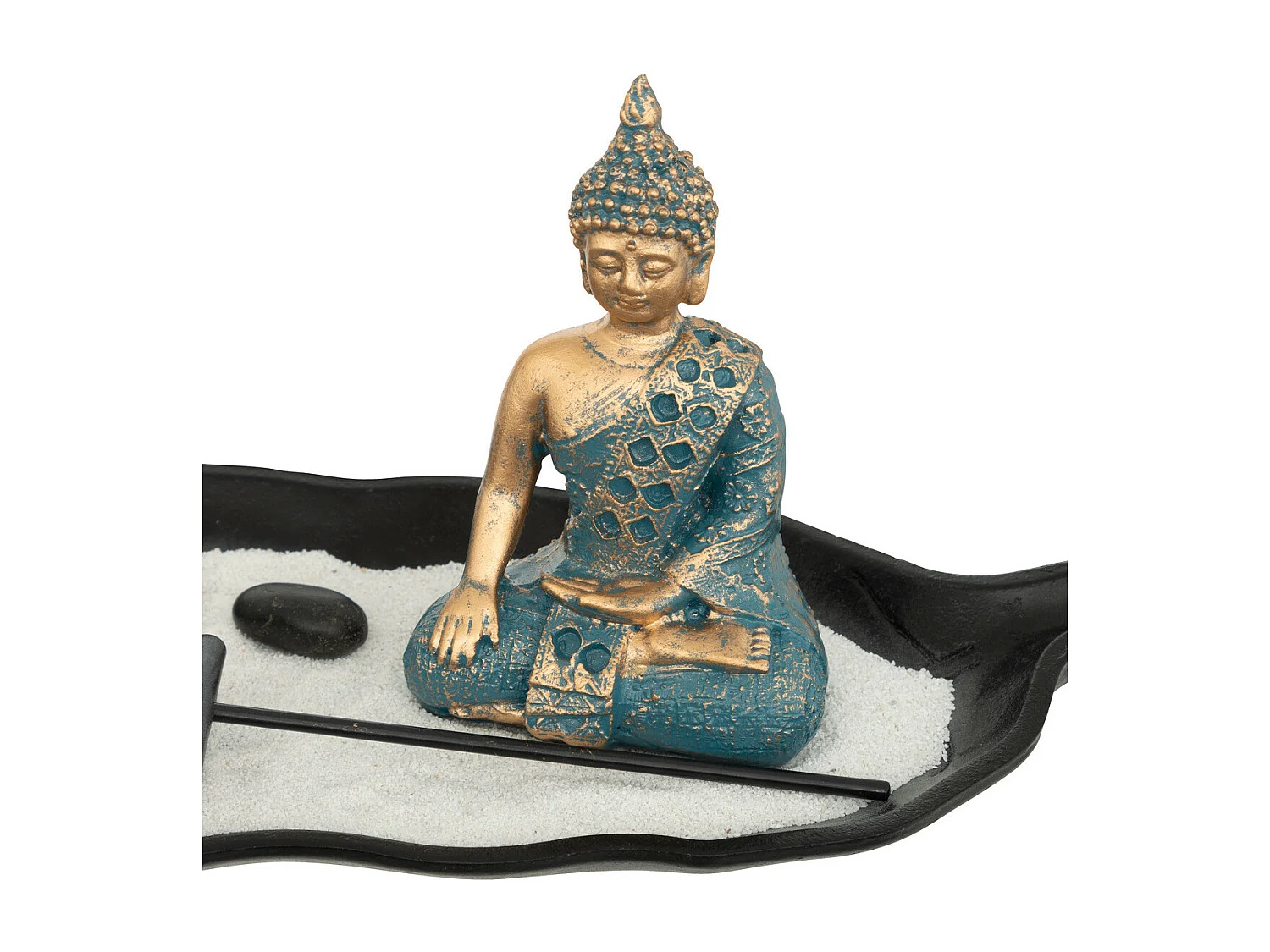 Objet décoratif Jardin Zen avec Plateau, Bouddha et accessoires