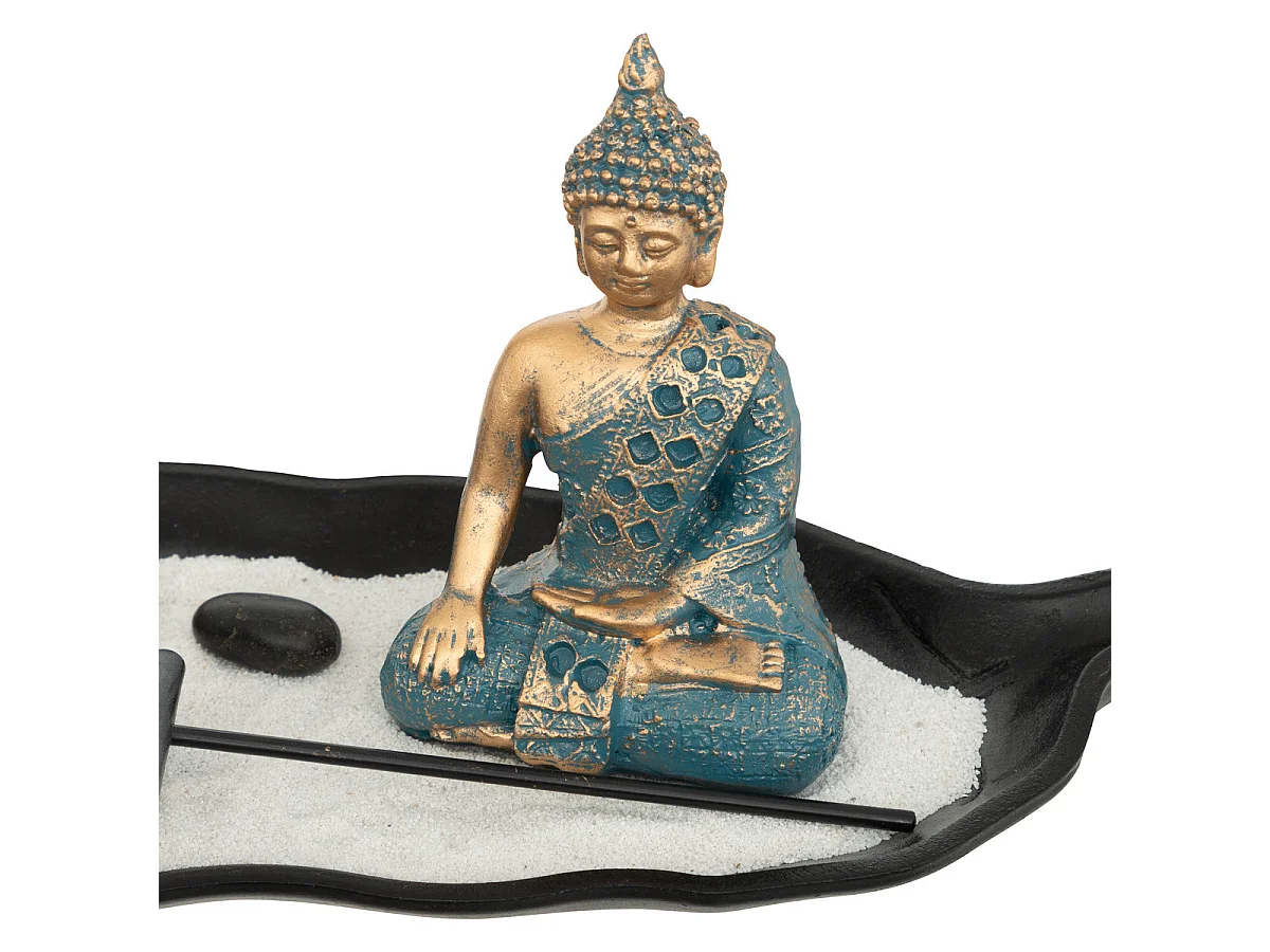 Objet décoratif Jardin Zen avec Plateau, Bouddha et accessoires