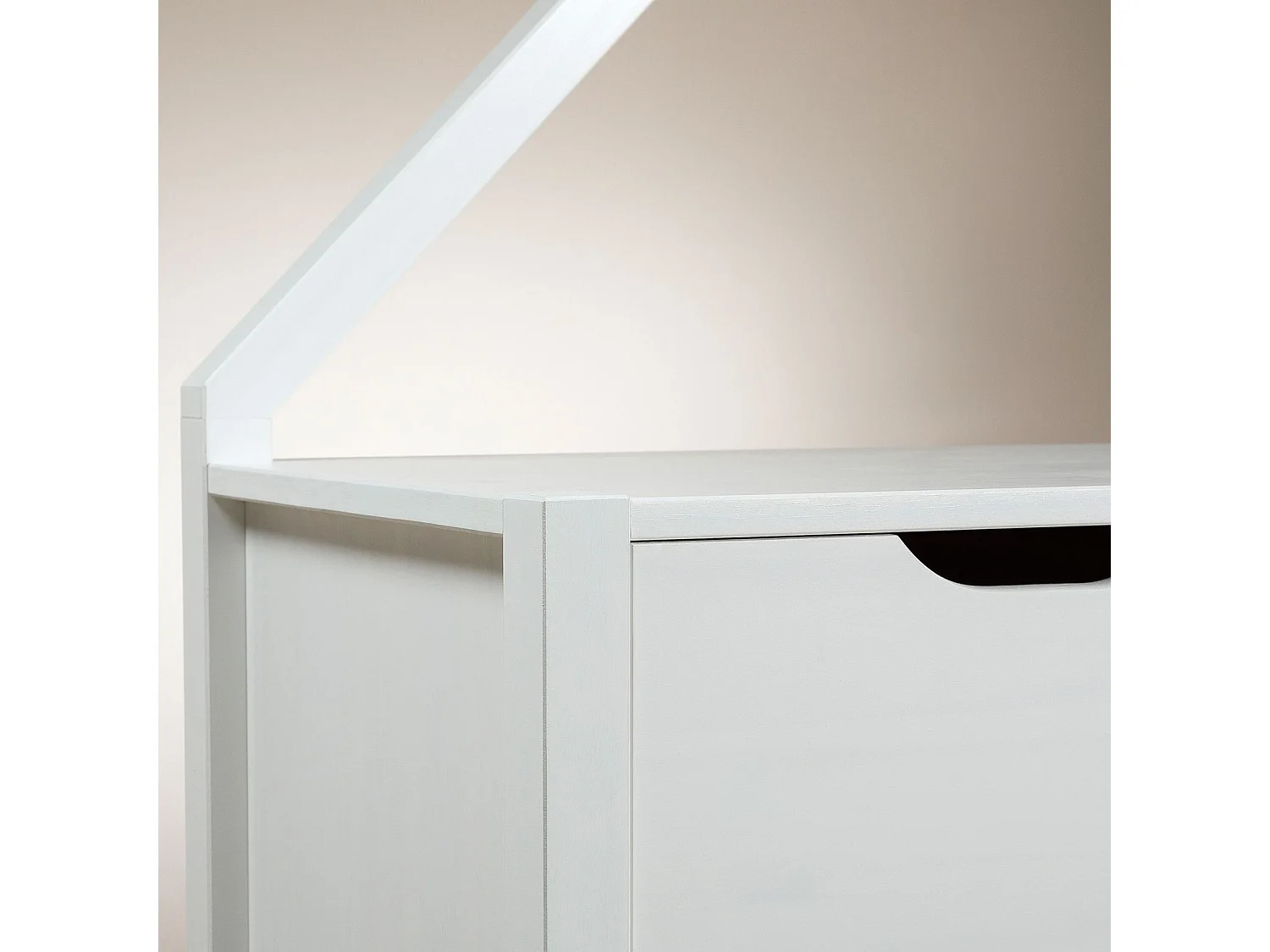 Commode Enfant ELANO en Bois Massif blanc avec 3 Tiroirs de Rangement, 84 x 120 x 41 cm, Meuble Chambre