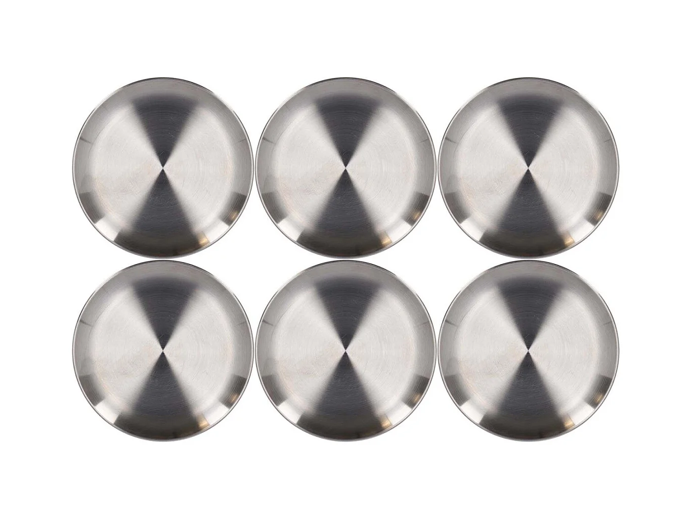 Assiette en acier inoxydable Patio Lot de 6