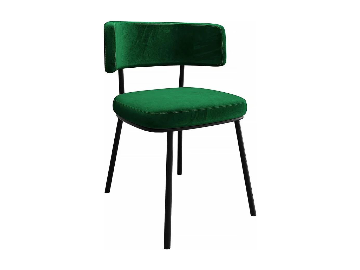 Chaise en velours "Iga" - Vert