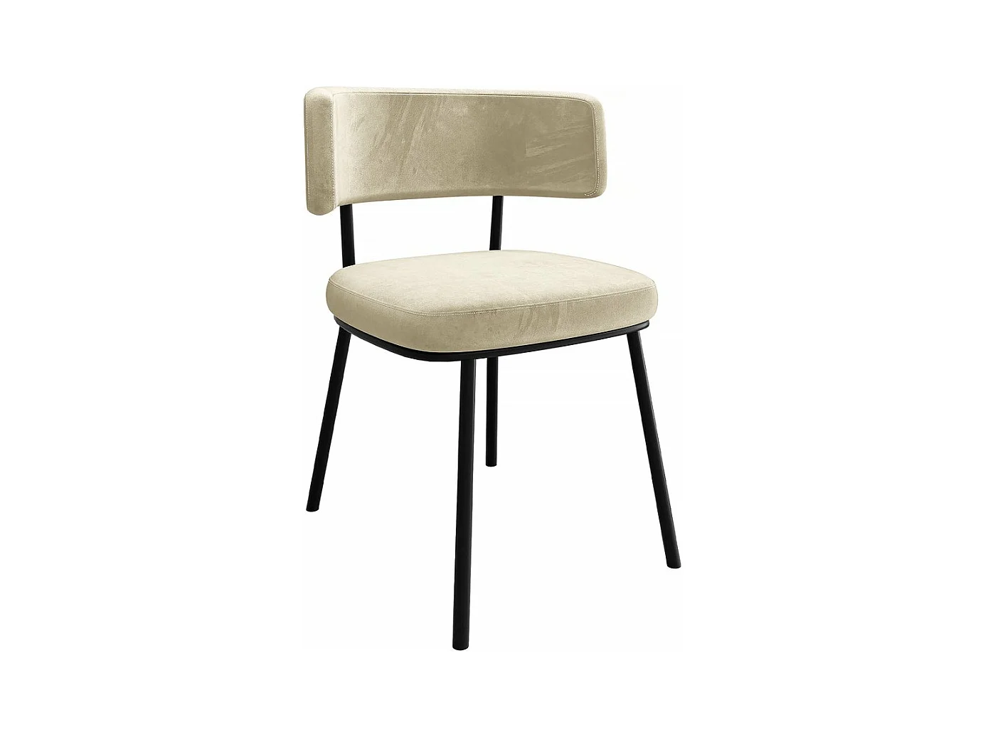 Chaise en velours "Iga" - Beige
