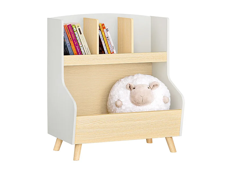 SoBuy Kinderboekenkast Kinderspeelgoedopbergplank Boekenplank voor jongens, meisjes, voor kinderslaapkamer en speelkamer, 60 x 37 x 68 cm, KMB105-HG