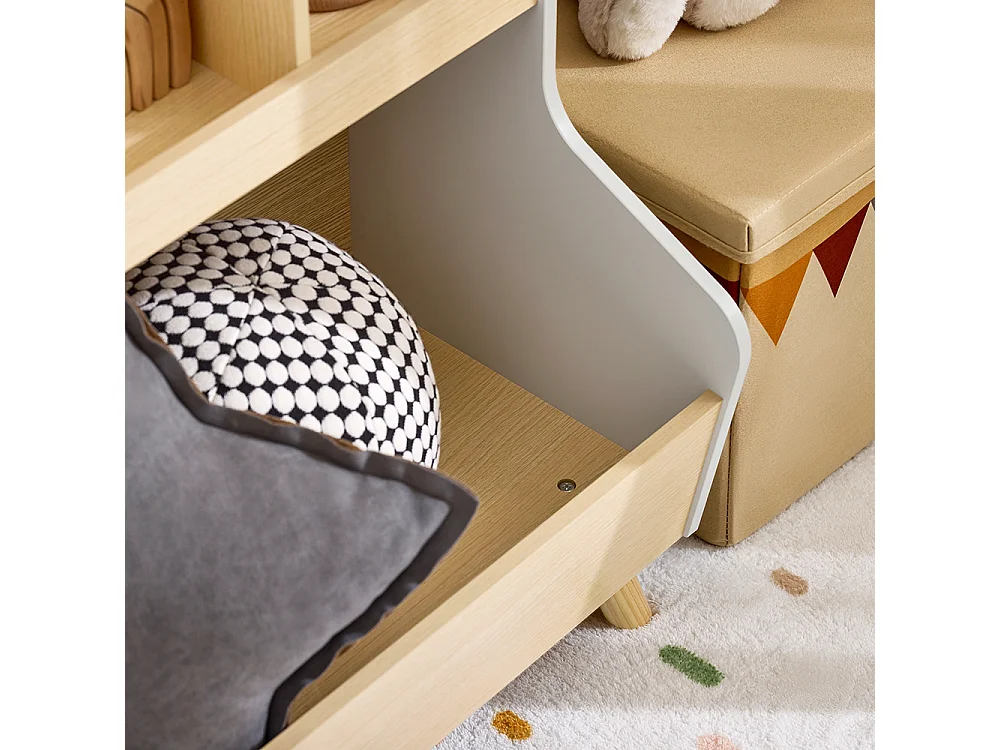 SoBuy KMB105-HG Bibliothèque Enfant Étagère de Rangement Jouets pour Enfants Étagère à Livres pour Garçon, Fille