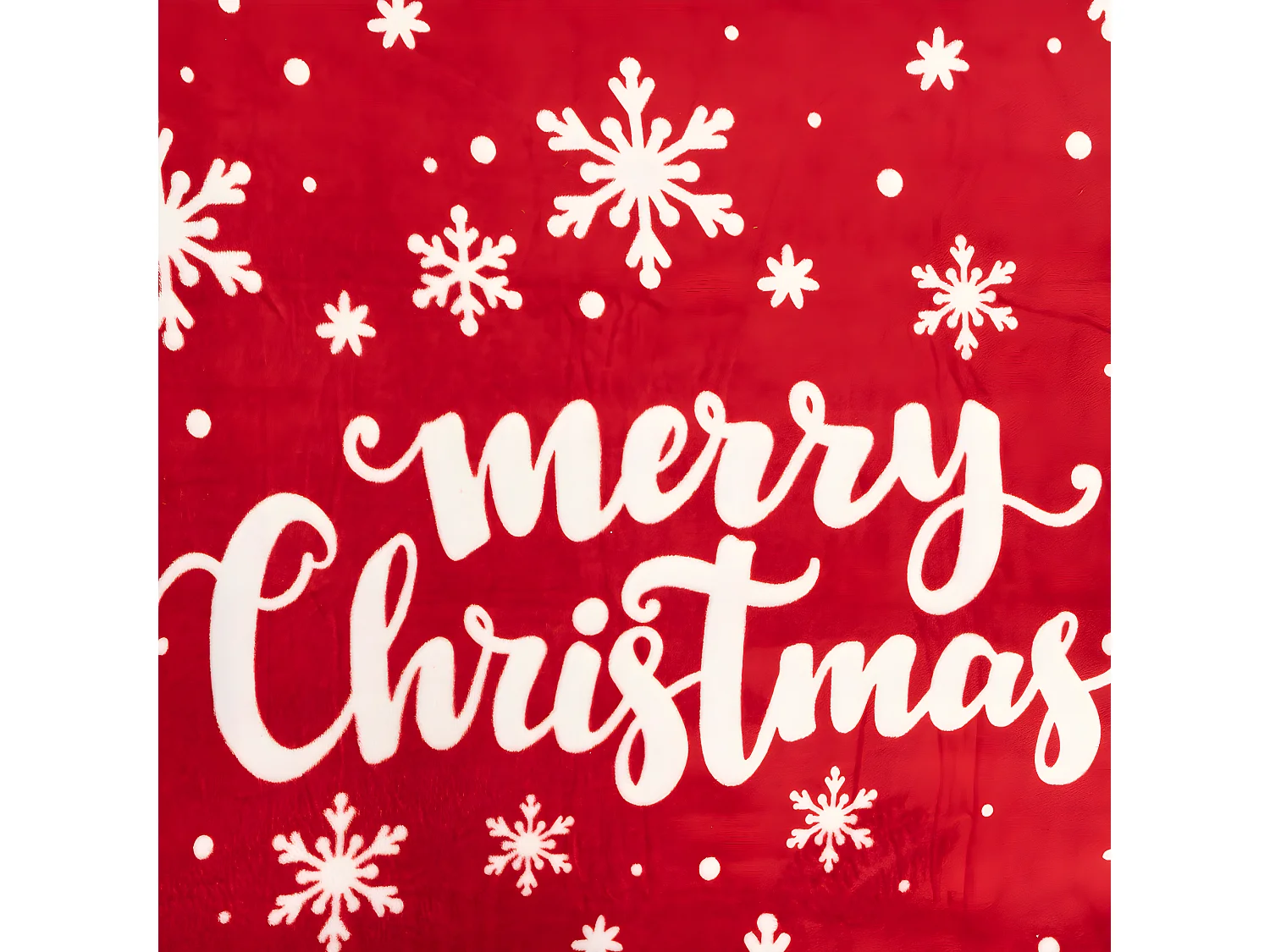 Plaid Rouge et Blanc Merry Christmas 130 x 180 cm