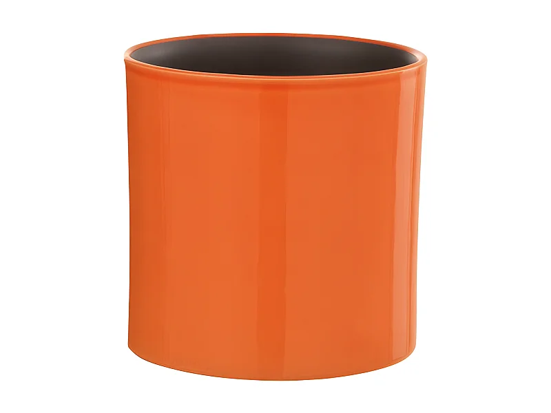 Cache-pot en céramique orange 14.5x14.5x14.5 cm