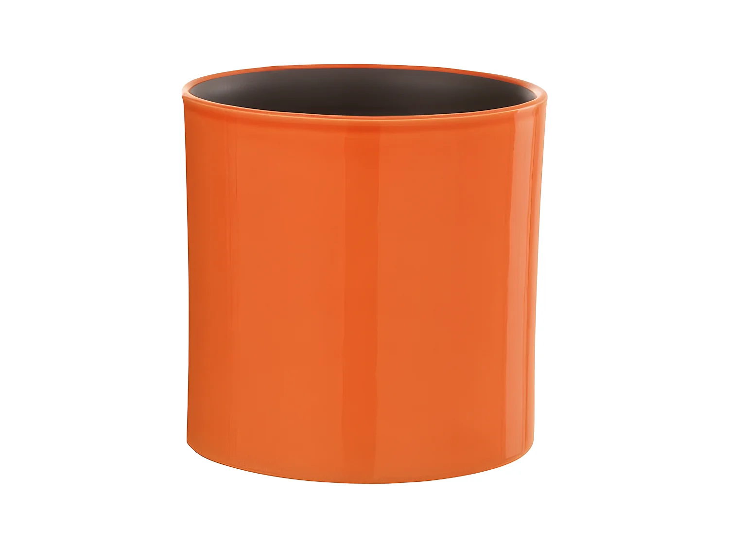Cache-pot en céramique orange 14.5x14.5x14.5 cm