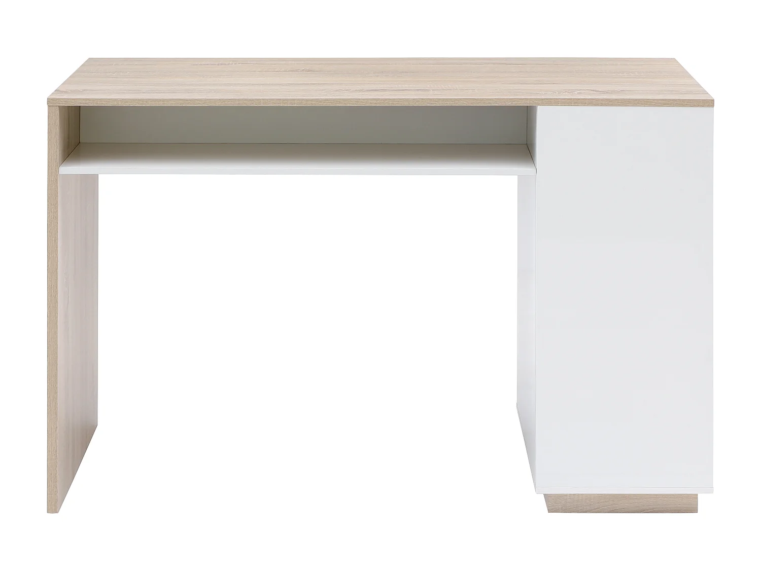 Szafka barowa ze schowkami - Biały i naturalny - ANOSKI