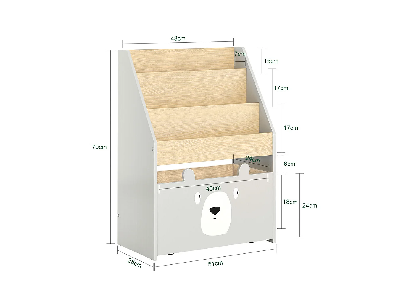 SoBuy Bücherregal kinder KMB104-HG