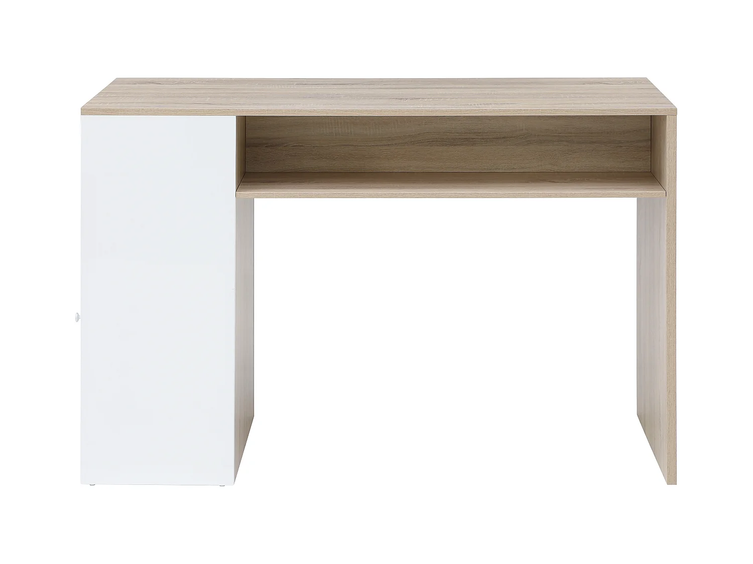 Bartisch mit Stauraum - Weiß & Holzfarben - NIRAYA