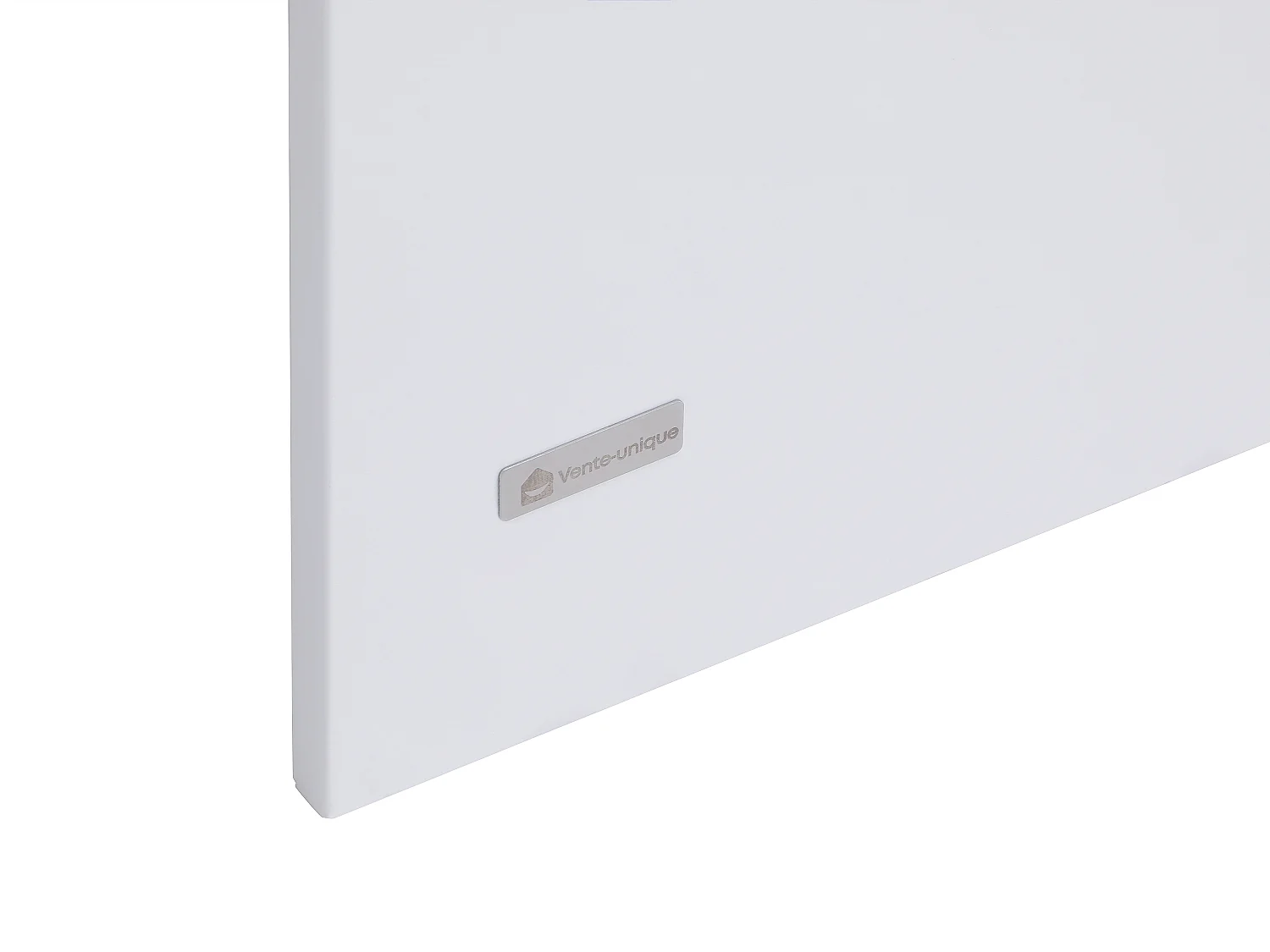 Ilot central de cuisine avec rangements en MDF - Blanc et naturel - HELOMY