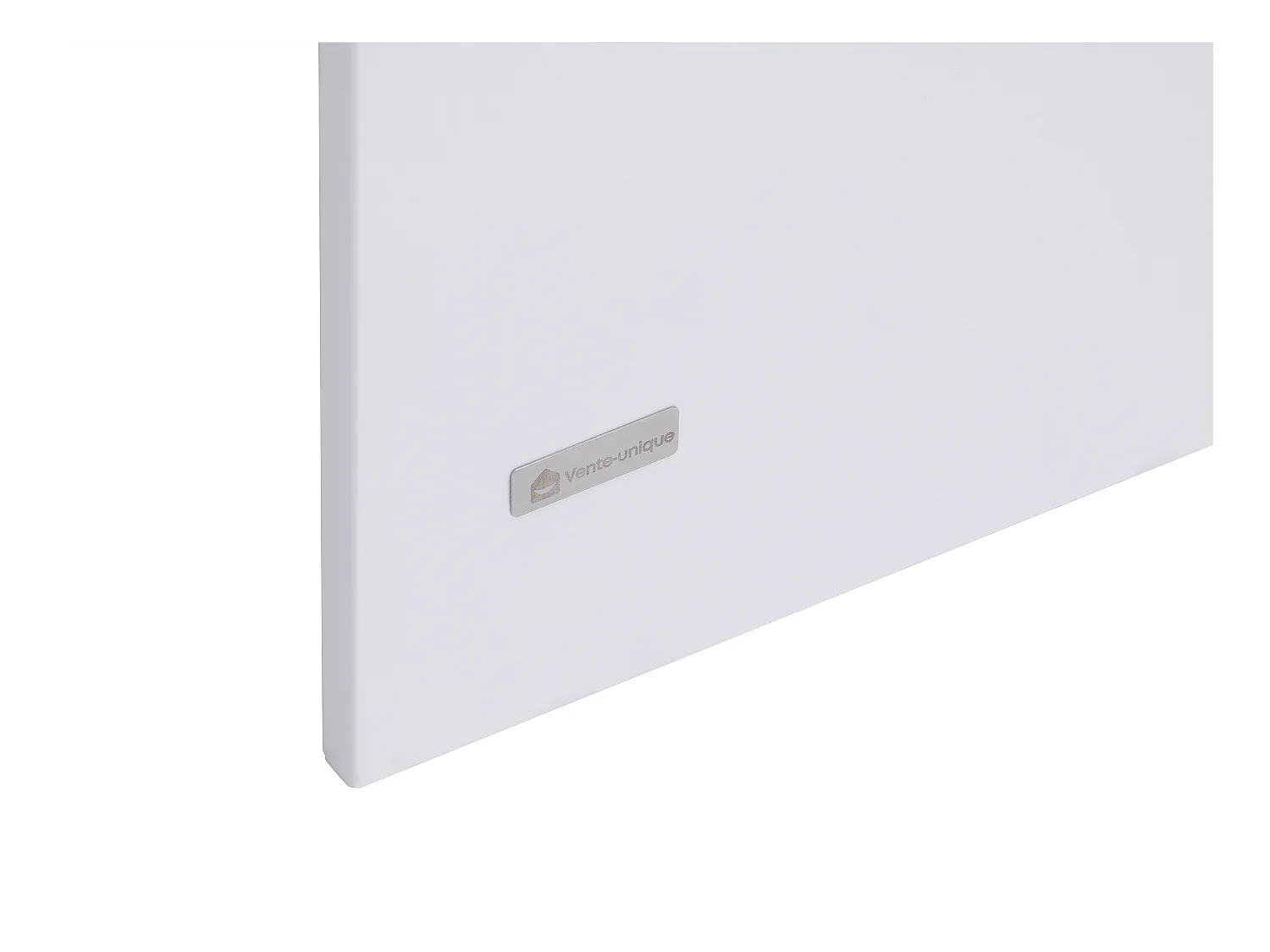 Ilot central de cuisine avec rangements en MDF - Blanc et naturel - HELOMY