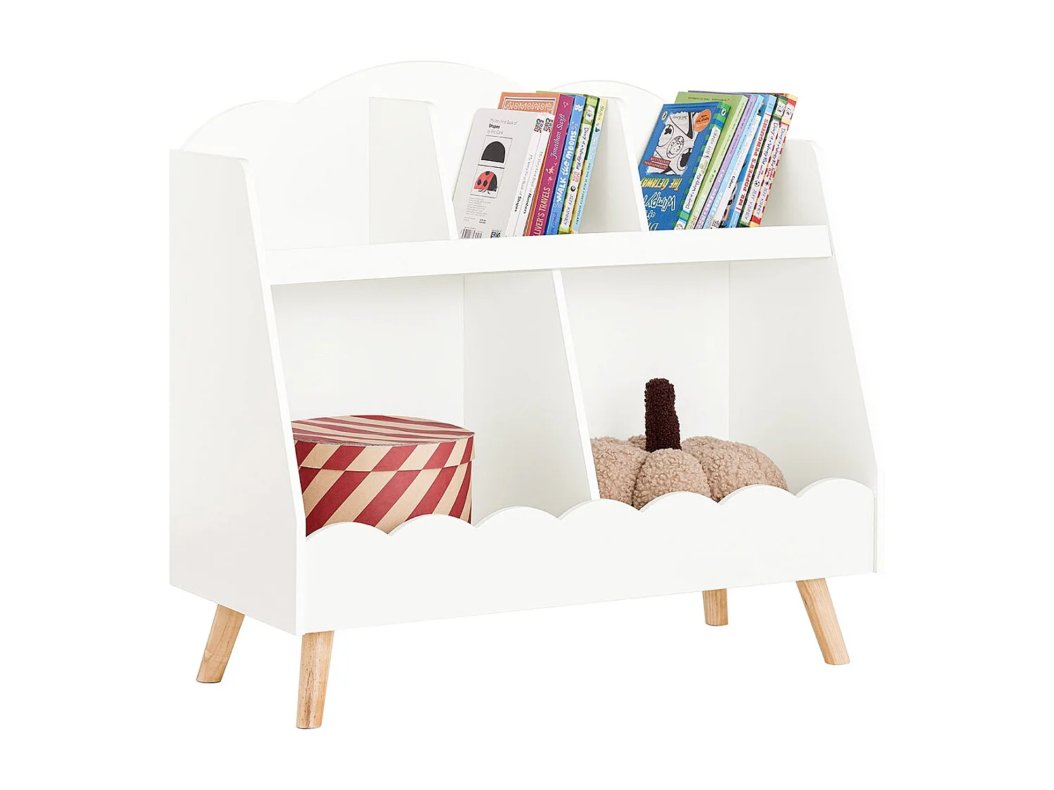 SoBuy Libreria per bambini Scaffale portaoggetti con 5 scomparti Bianco 82x35x76cm KMB100-W