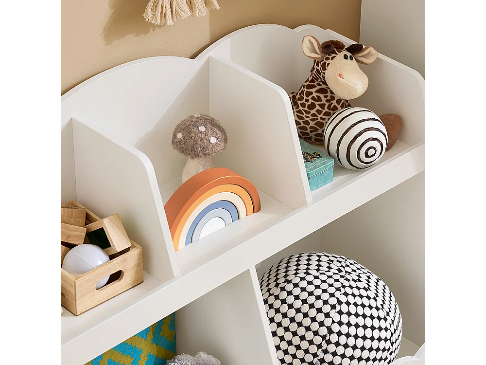 SoBuy Libreria per bambini Scaffale portaoggetti con 5 scomparti Bianco 82x35x76cm KMB100-W