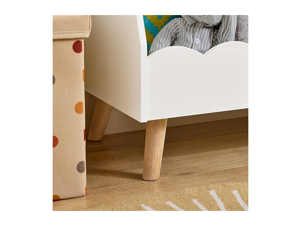 SoBuy KMB100-W Bibliothèque Enfant, Étagère à Livres, Étagère de Rangement pour Livres et Jouets, 5 Compartiments Ouverts