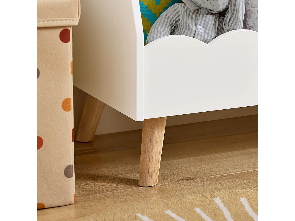 SoBuy KMB100-W Bibliothèque Enfant, Étagère à Livres, Étagère de Rangement pour Livres et Jouets, 5 Compartiments Ouverts