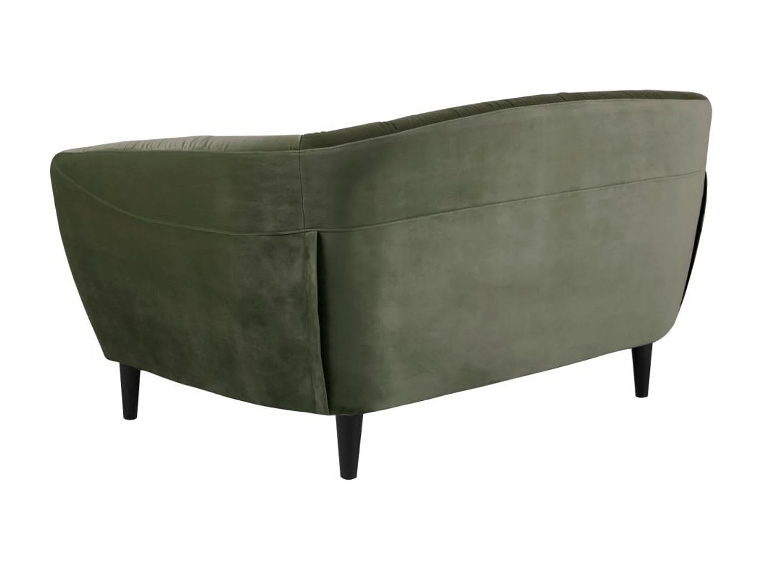 Canapé droit 2 places en velours capitonné L150 - RIA